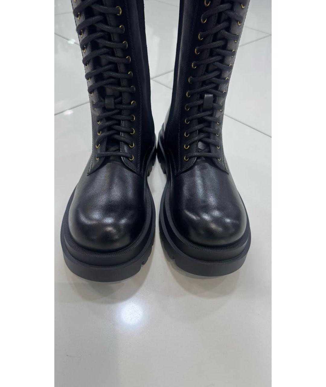 TWIN-SET Черные кожаные сапоги, фото 3