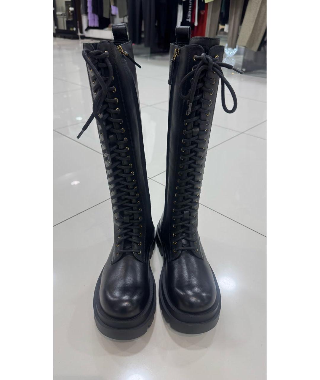 TWIN-SET Черные кожаные сапоги, фото 2