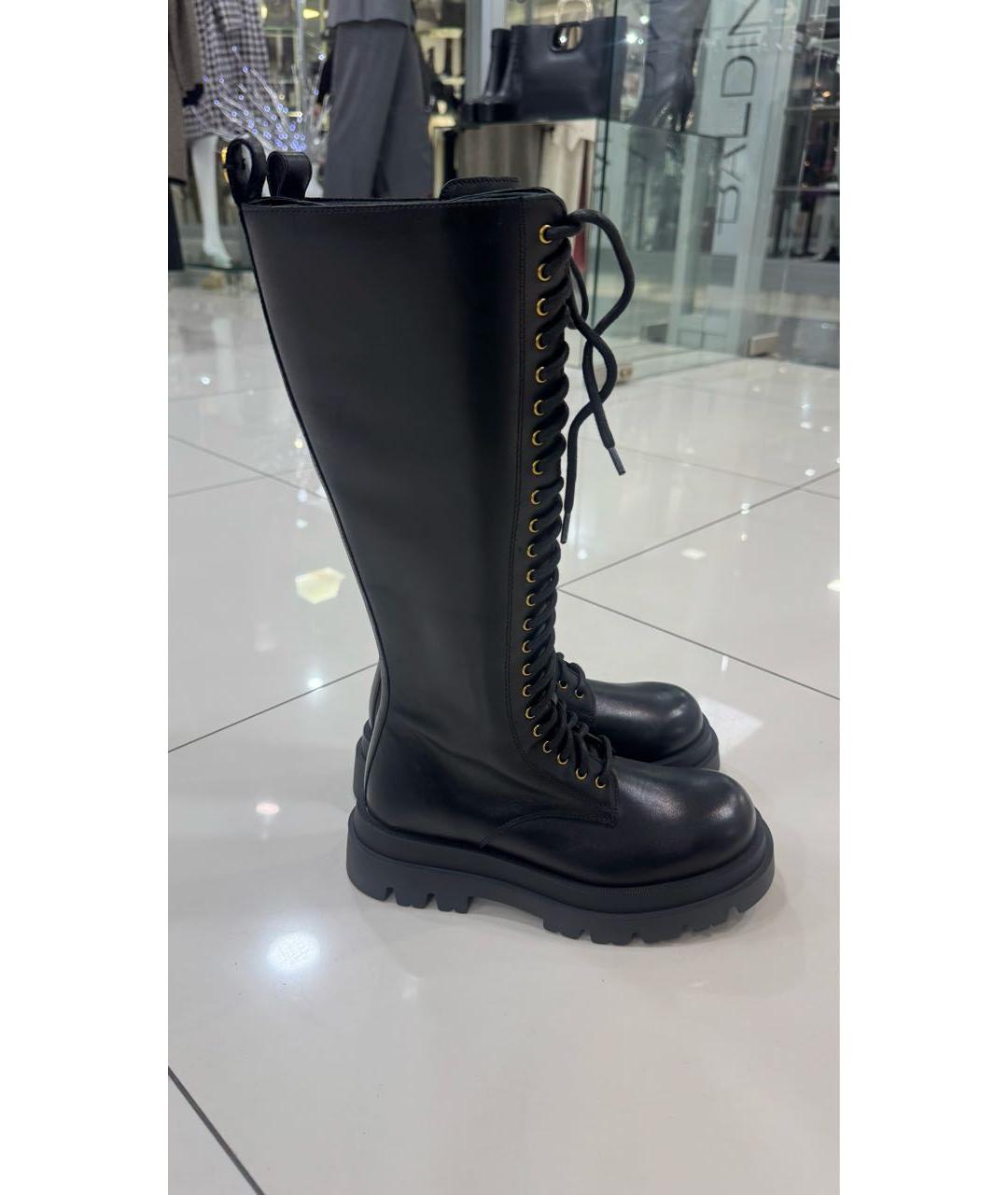 TWIN-SET Черные кожаные сапоги, фото 5