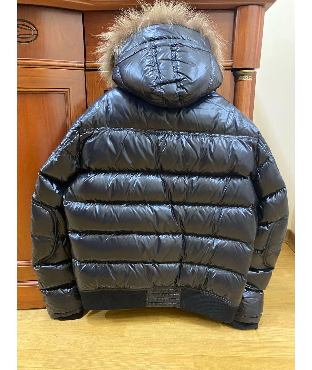 MONCLER Черный полиамидовый пуховик, фото 2