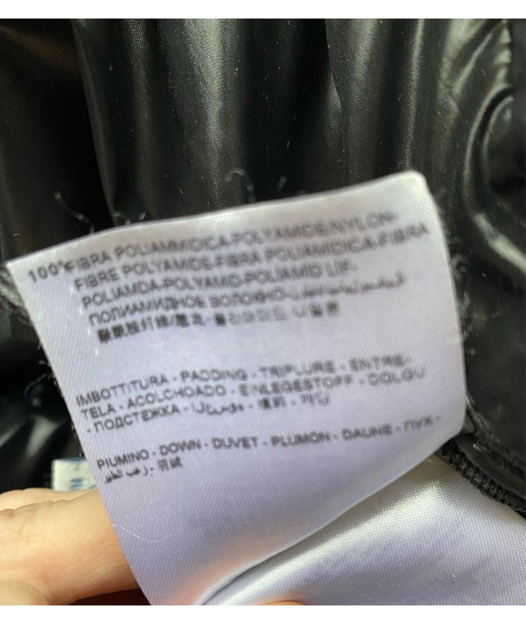 MONCLER Черный полиамидовый пуховик, фото 4
