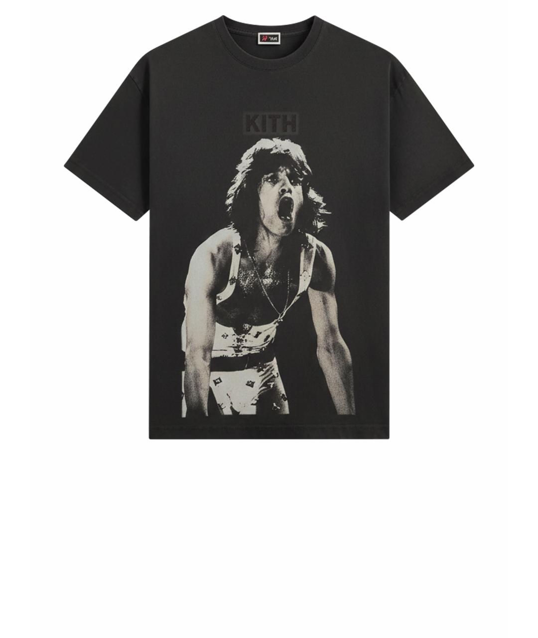 KITH Черная хлопковая футболка, фото 1