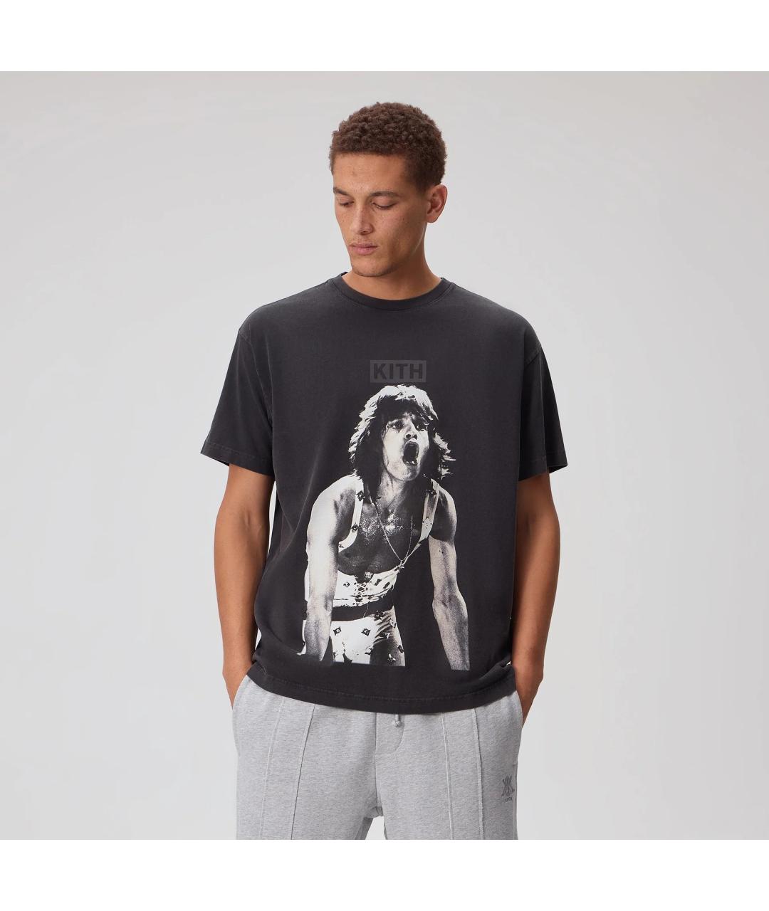KITH Черная хлопковая футболка, фото 3