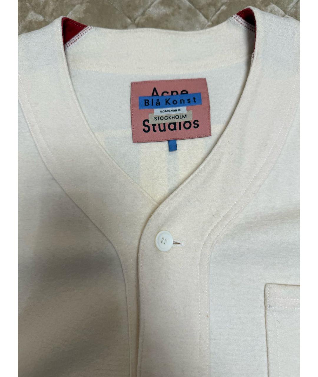 ACNE STUDIOS Бежевый шерстяной кардиган, фото 3