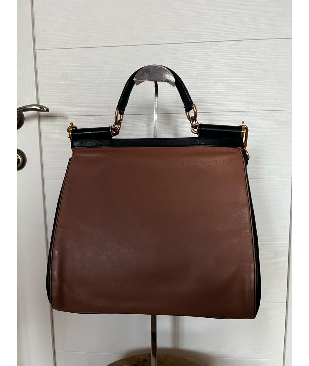 DOLCE&GABBANA Черная кожаная сумка через плечо, фото 3