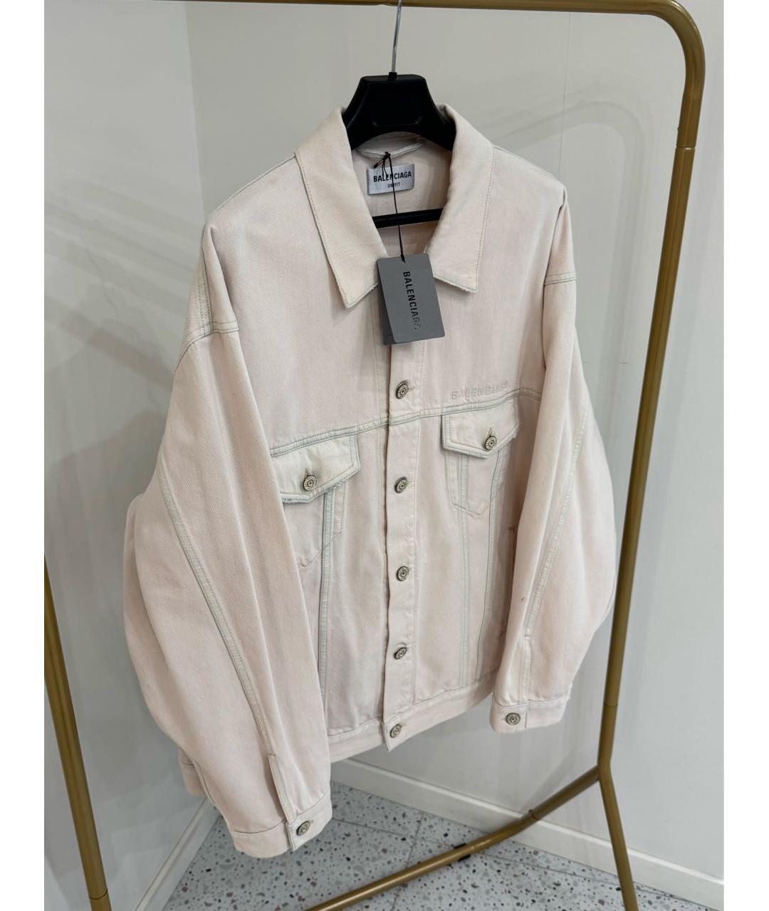 BALENCIAGA Бежевая деним куртка, фото 2