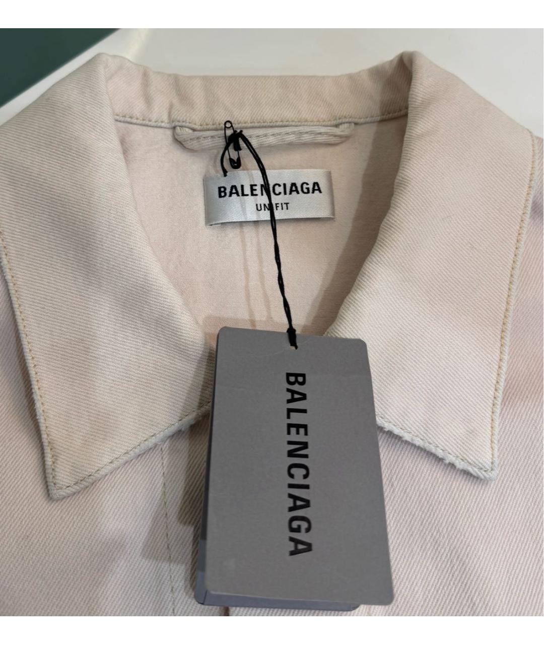 BALENCIAGA Бежевая деним куртка, фото 4