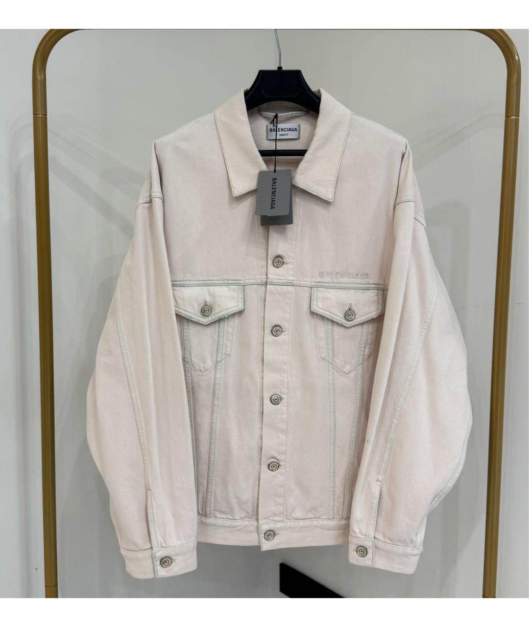 BALENCIAGA Бежевая деним куртка, фото 9