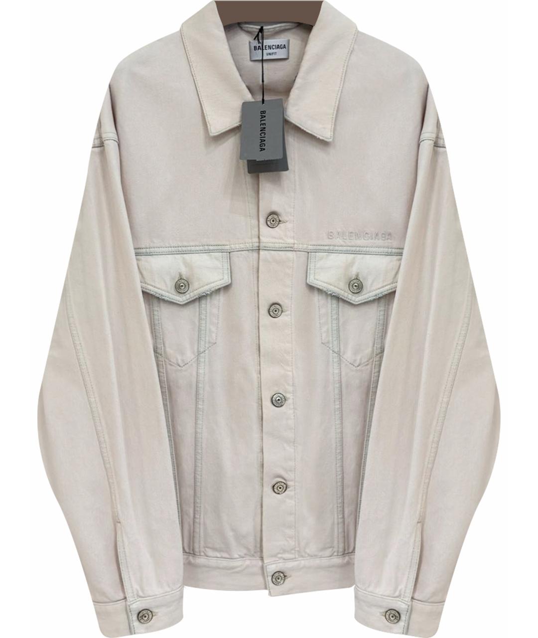 BALENCIAGA Бежевая деним куртка, фото 1