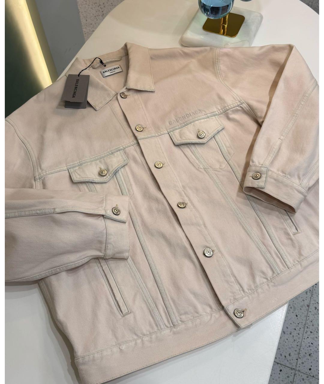 BALENCIAGA Бежевая деним куртка, фото 7