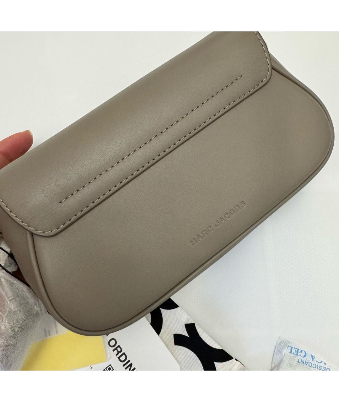 MARC JACOBS Серая кожаная сумка через плечо, фото 7