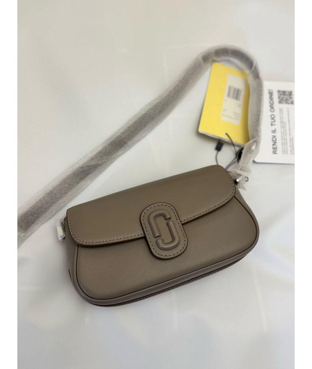 MARC JACOBS Серая кожаная сумка через плечо, фото 3