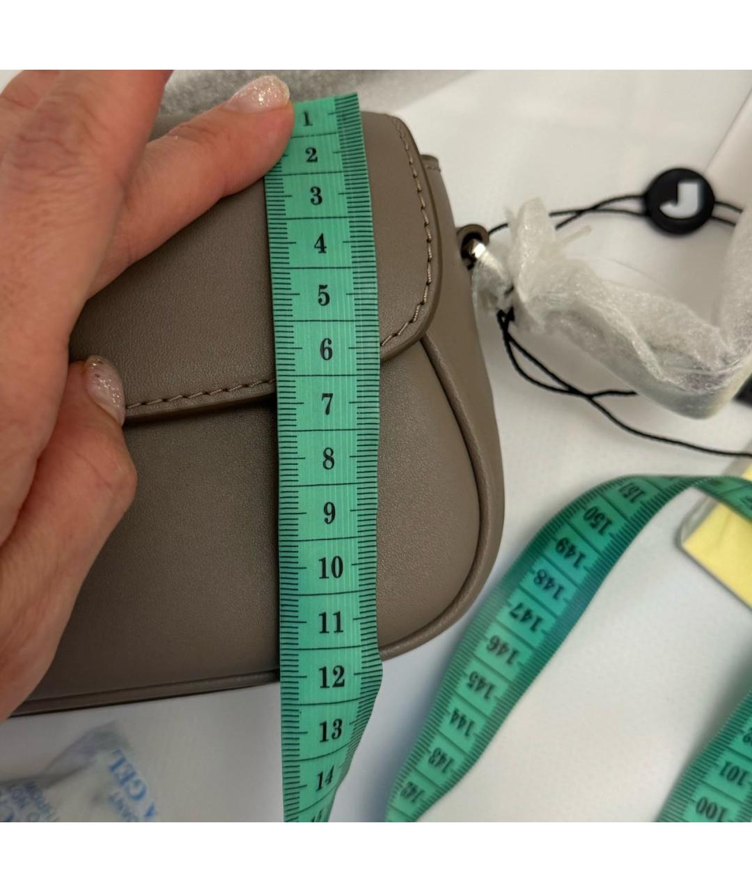 MARC JACOBS Серая кожаная сумка через плечо, фото 6