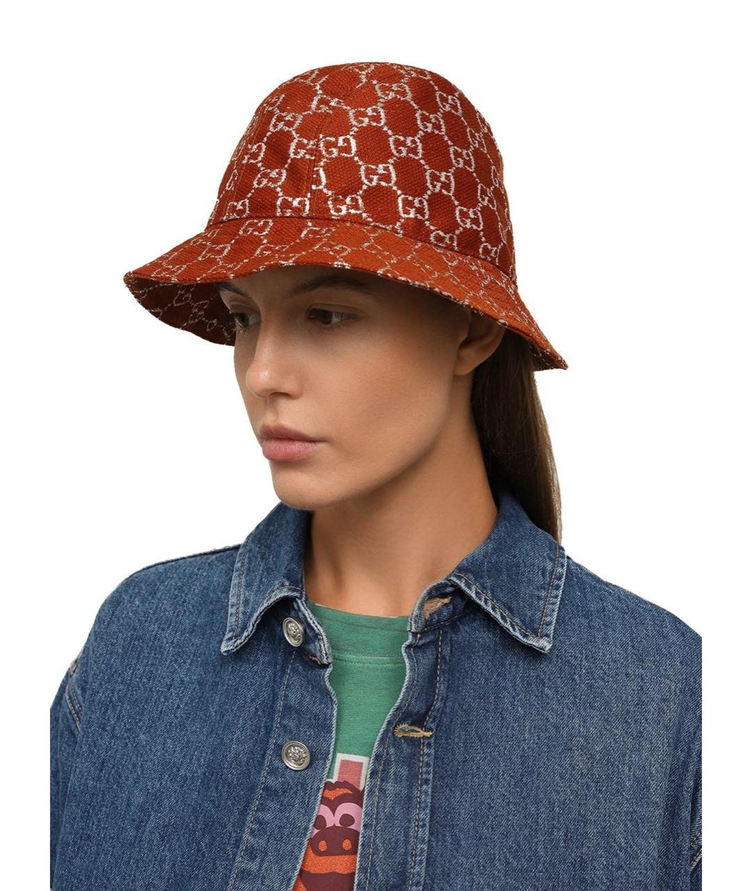 GUCCI Коричневая шерстяная шляпа, фото 3