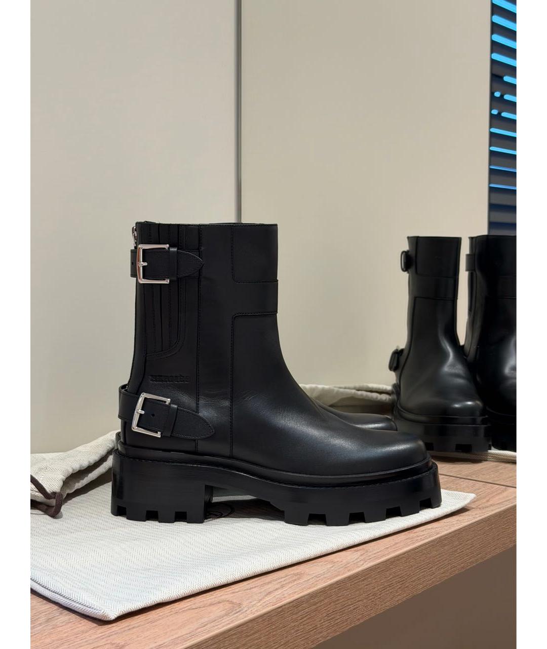 HERMES Черные кожаные ботинки, фото 2