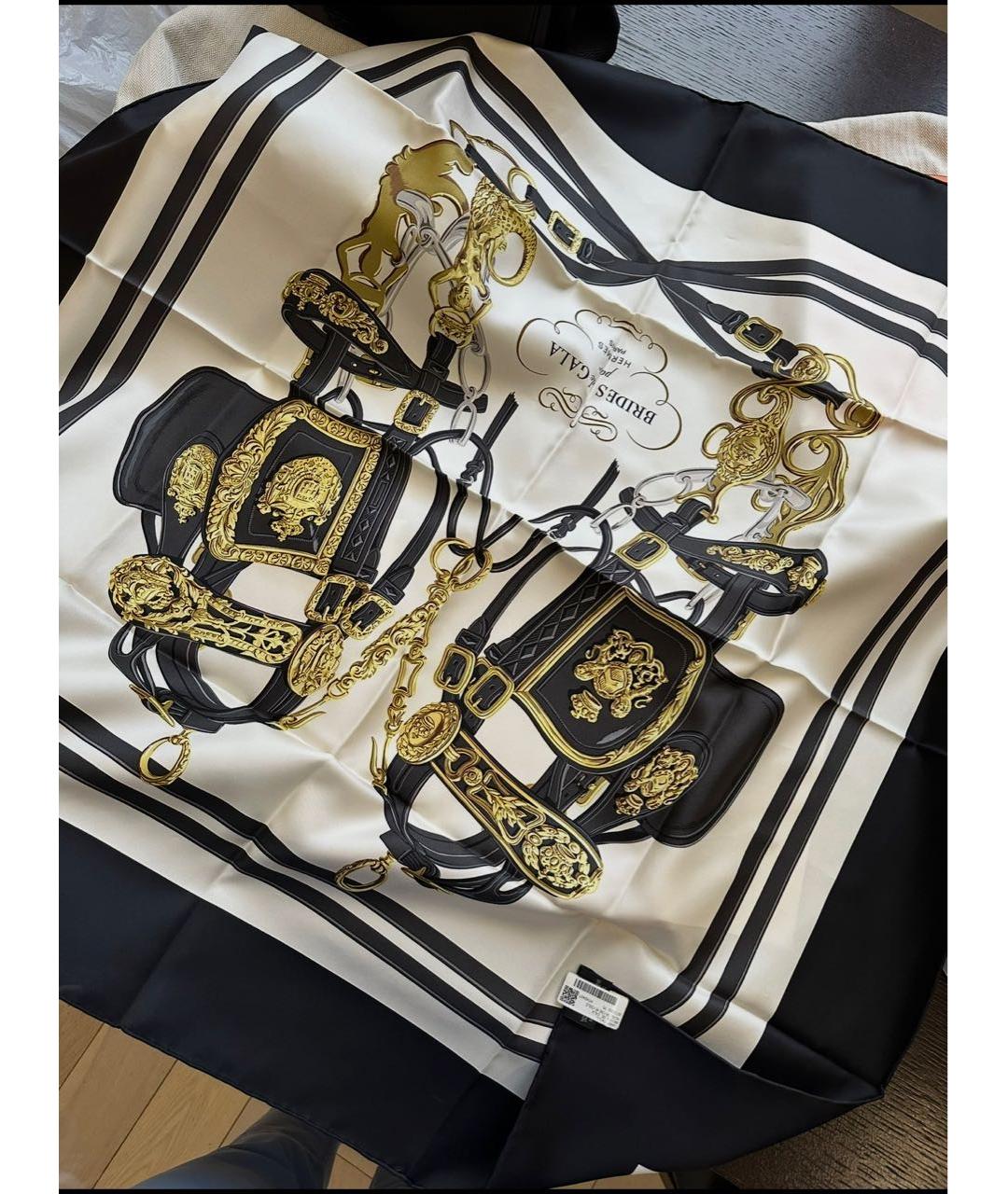 HERMES Мульти шелковый платок, фото 2