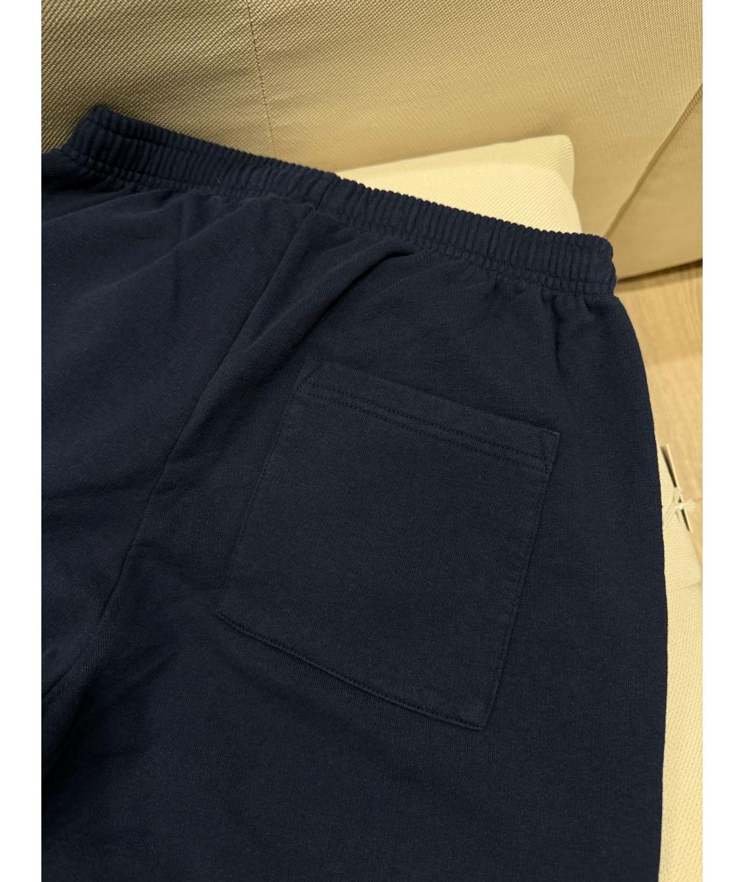 SPORTY AND RICH Темно-синие хлопковые брюки широкие, фото 7