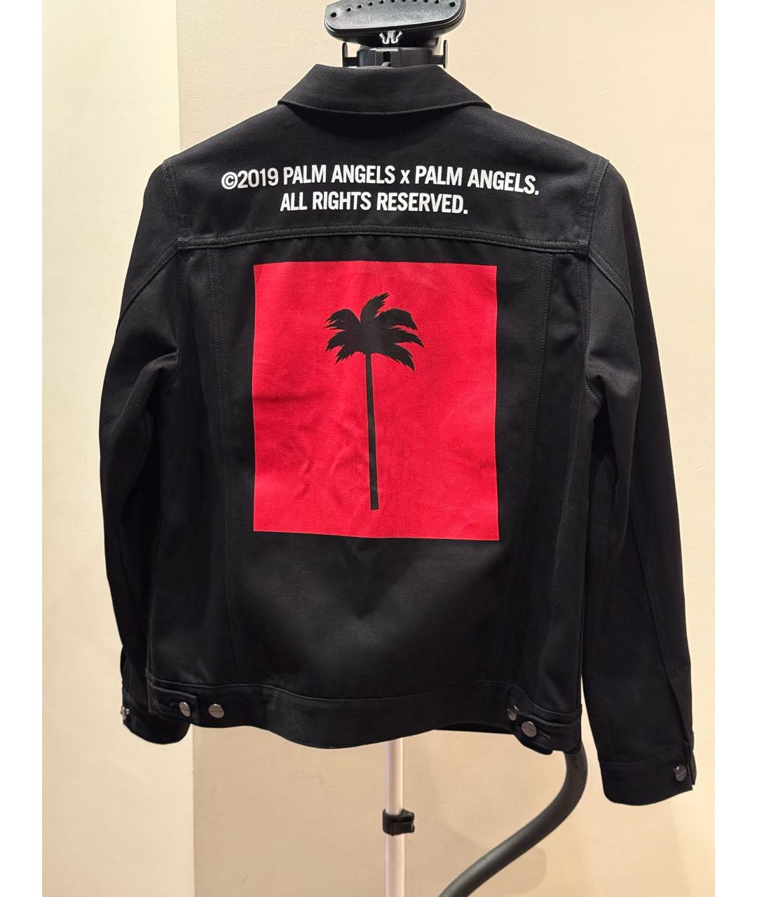 PALM ANGELS Черная деним куртка, фото 2