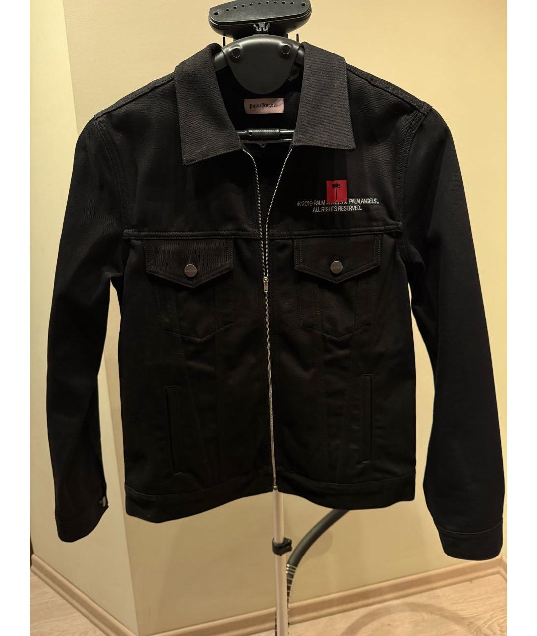 PALM ANGELS Черная деним куртка, фото 5