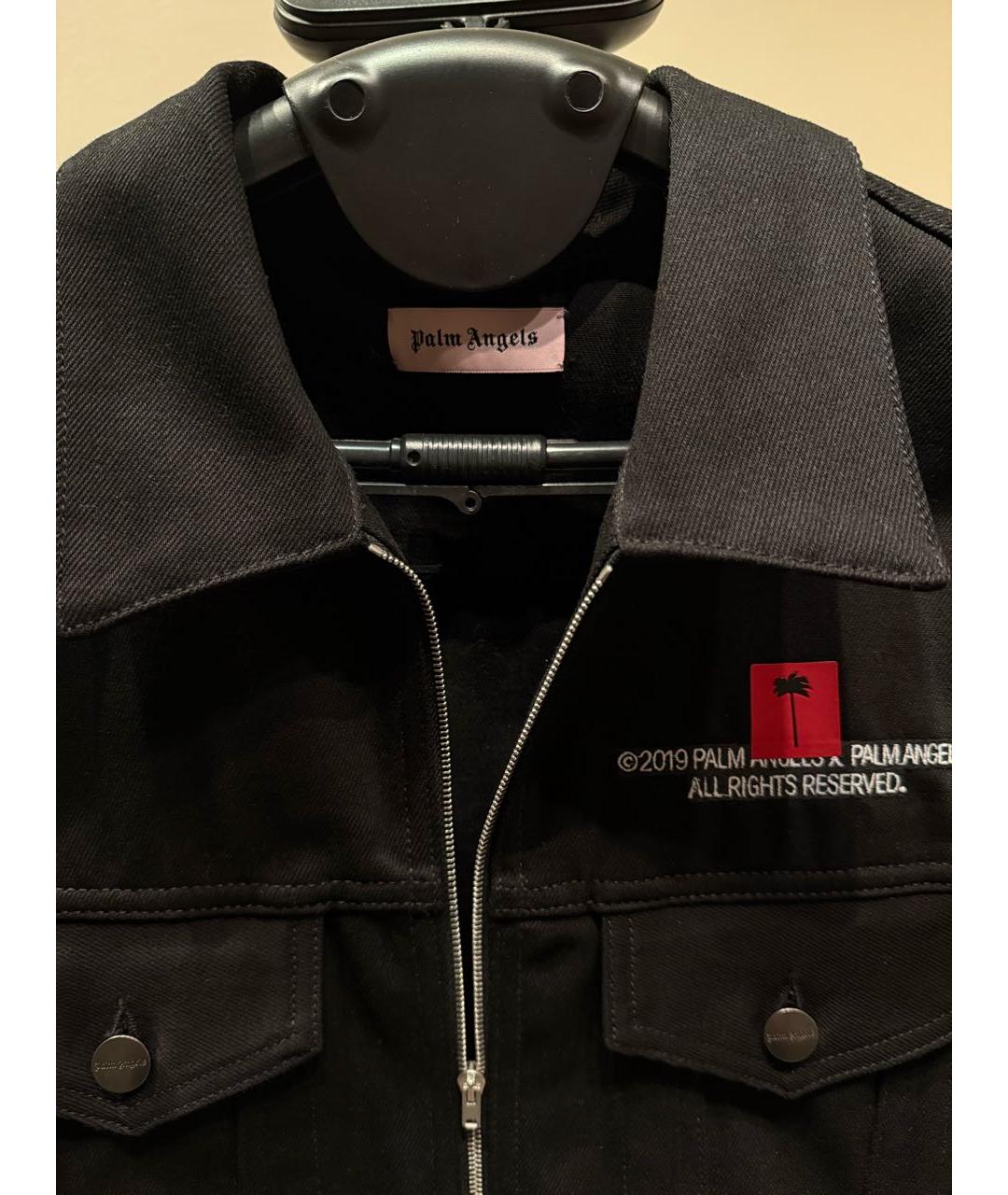 PALM ANGELS Черная деним куртка, фото 4