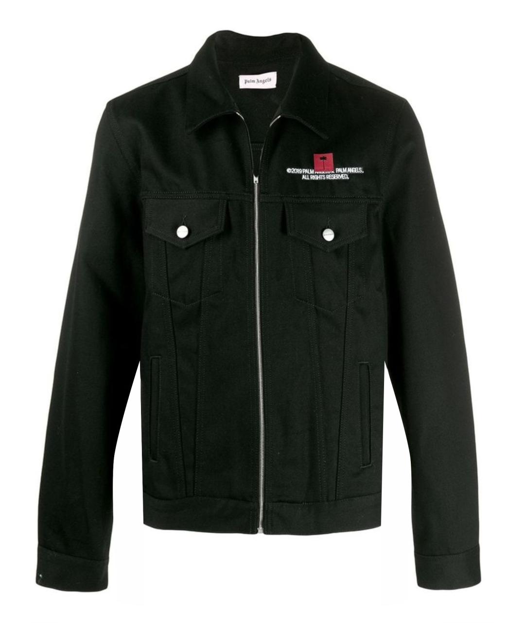 PALM ANGELS Черная деним куртка, фото 1