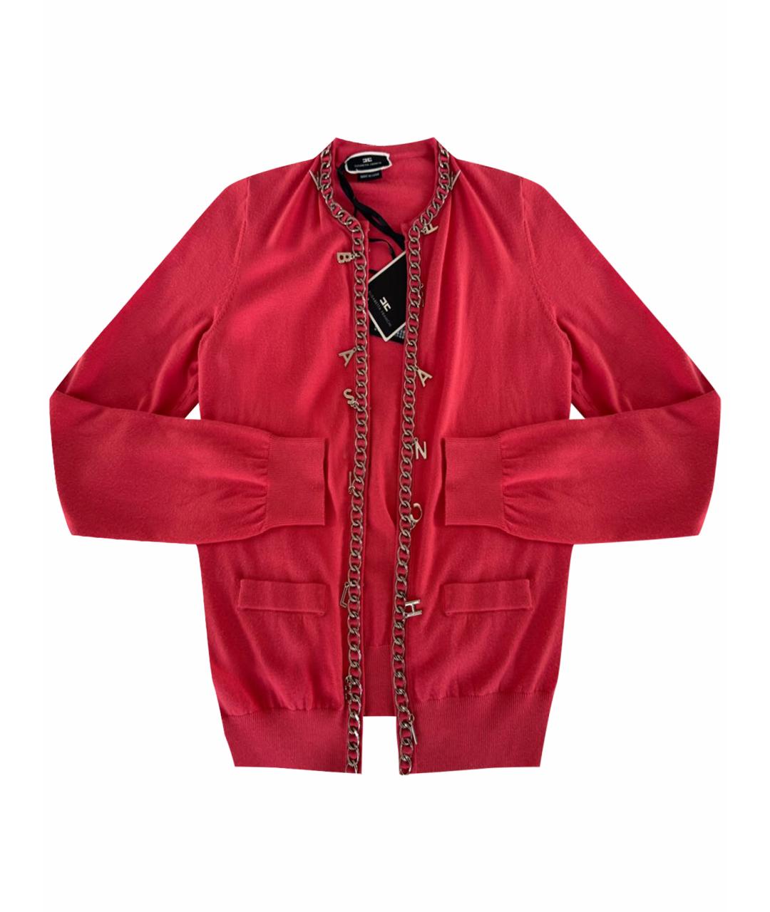 ELISABETTA FRANCHI Красный вискозный кардиган, фото 1