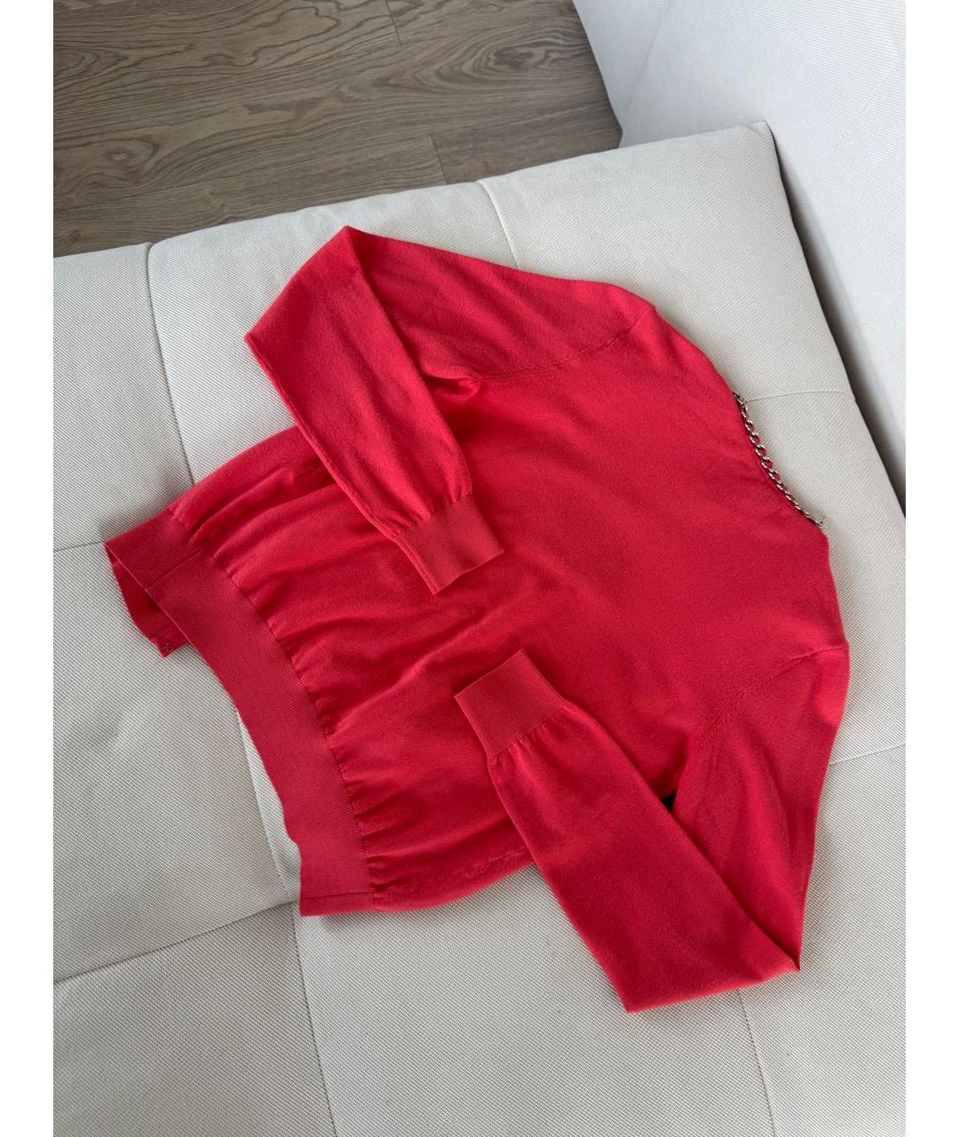 ELISABETTA FRANCHI Красный вискозный кардиган, фото 6