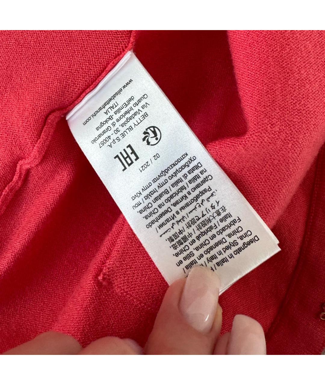ELISABETTA FRANCHI Красный вискозный кардиган, фото 8