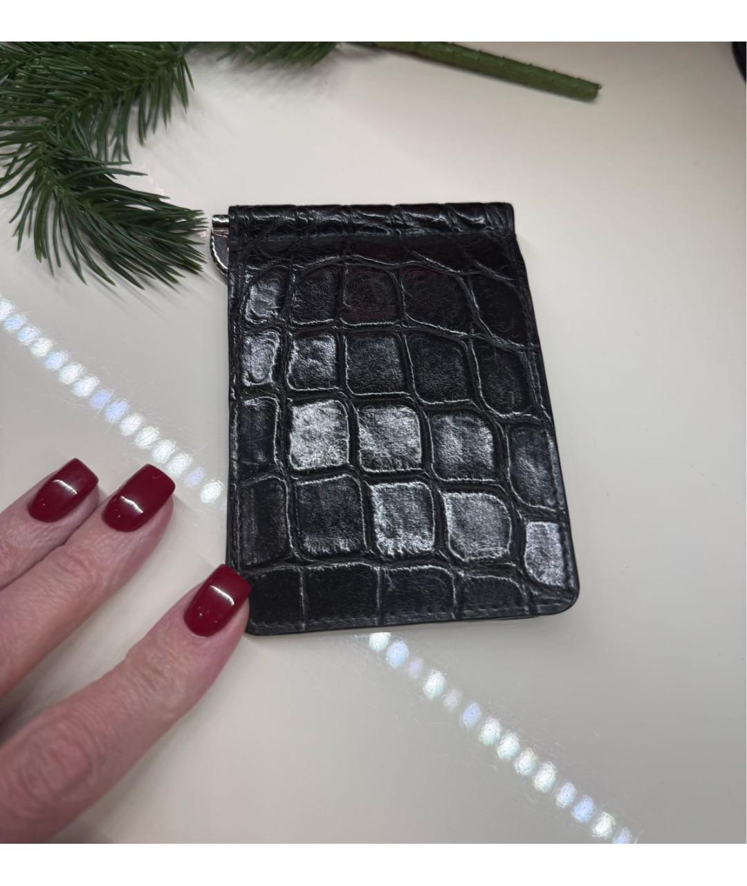 TARDINI Черный кошелек из экзотической кожи, фото 2