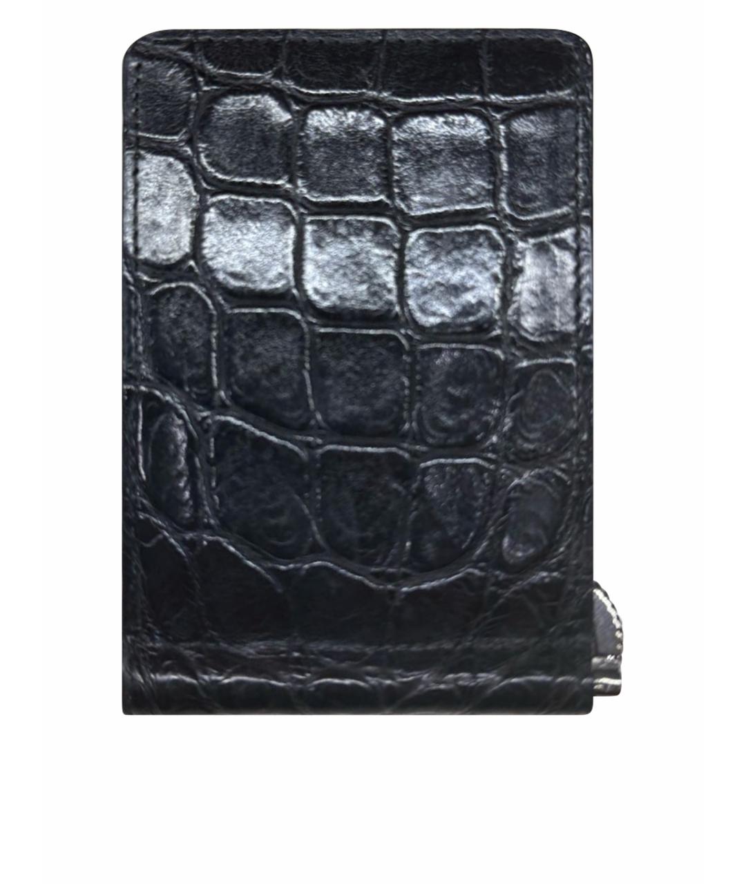 TARDINI Черный кошелек из экзотической кожи, фото 1