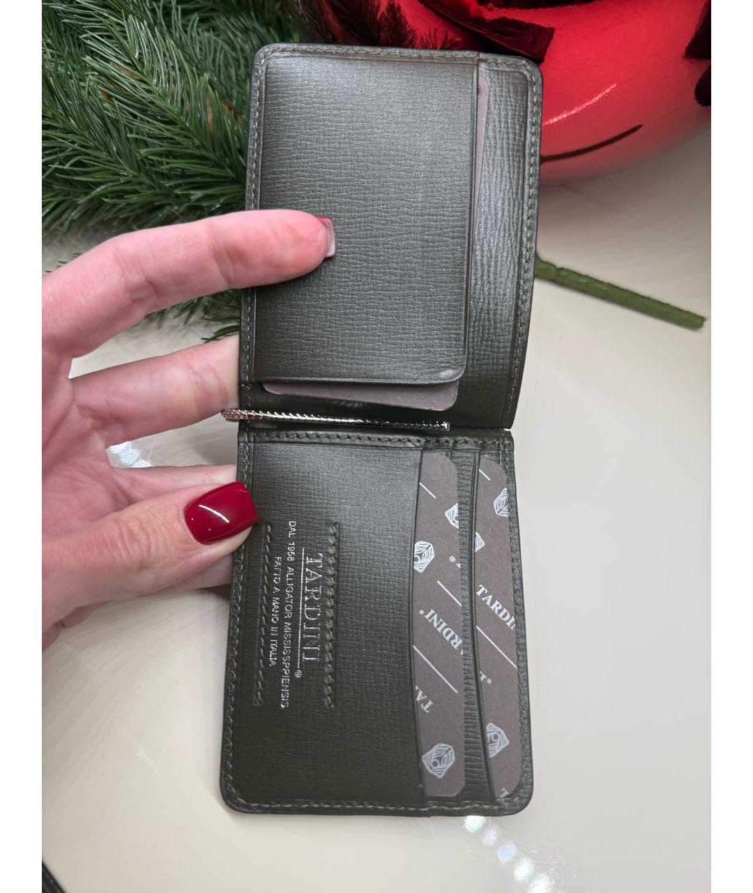 TARDINI Черный кошелек из экзотической кожи, фото 3