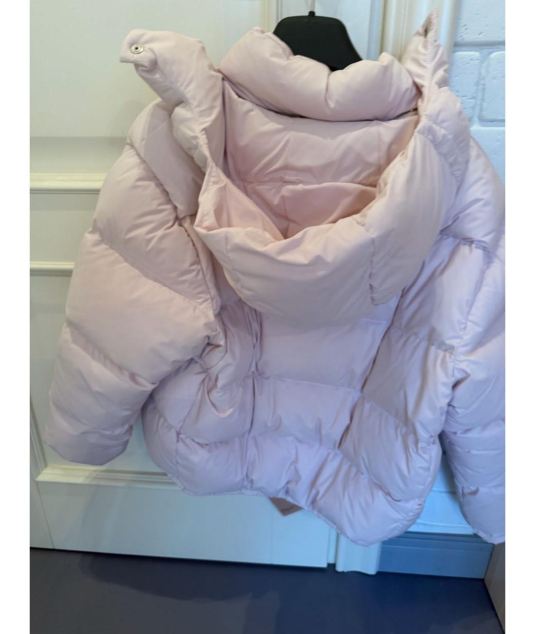 MIU MIU Розовый полиэстеровый пуховик, фото 3