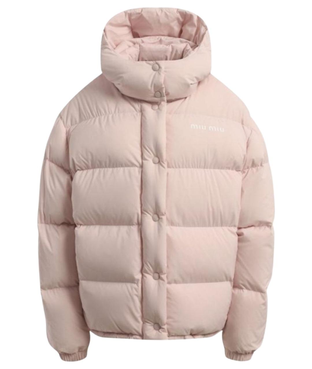 MIU MIU Розовый полиэстеровый пуховик, фото 1