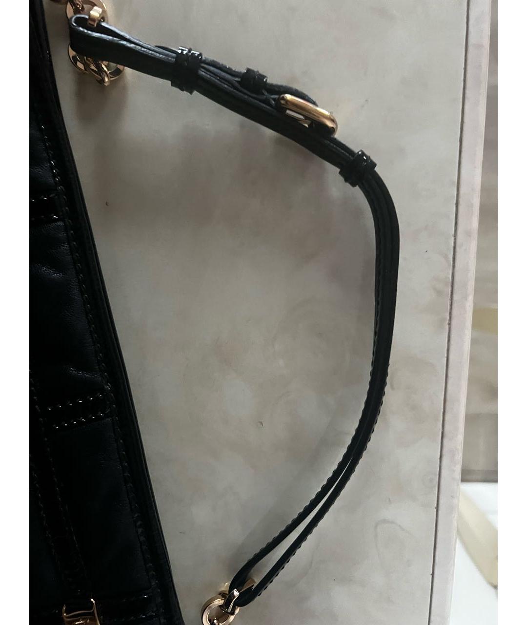 FERRAGAMO Черная кожаная сумка через плечо, фото 7