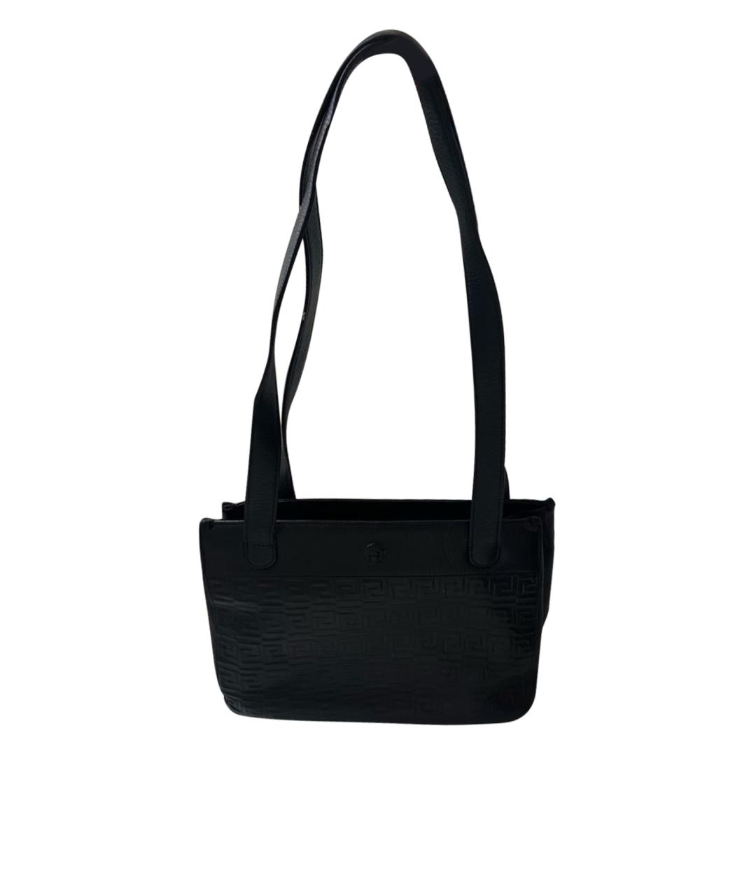 VERSACE Черная кожаная сумка через плечо, фото 1