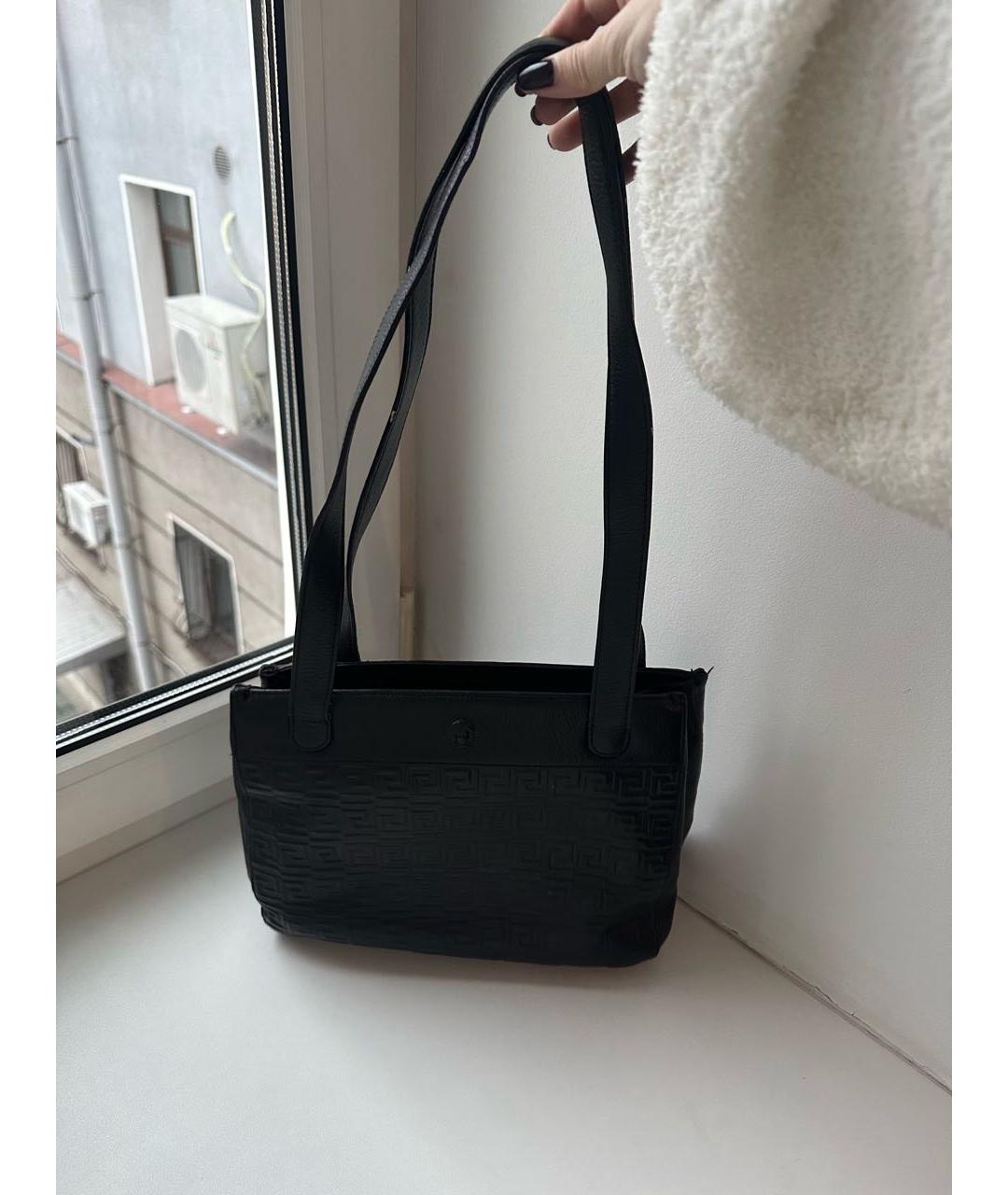 VERSACE Черная кожаная сумка через плечо, фото 3