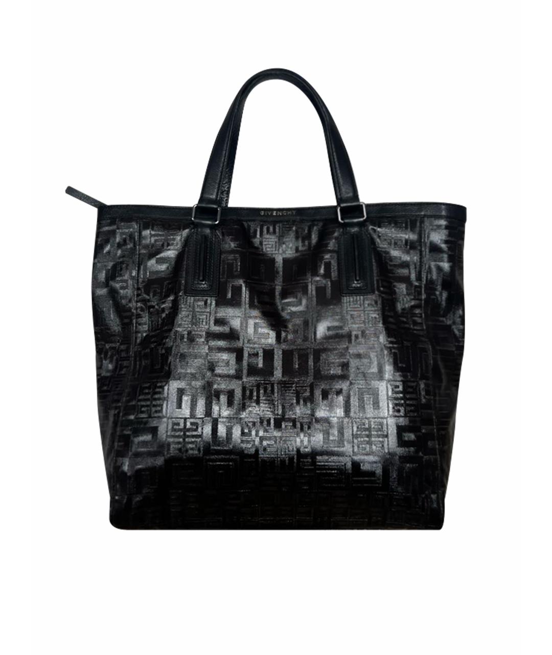 GIVENCHY Черная сумка тоут из лакированной кожи, фото 1