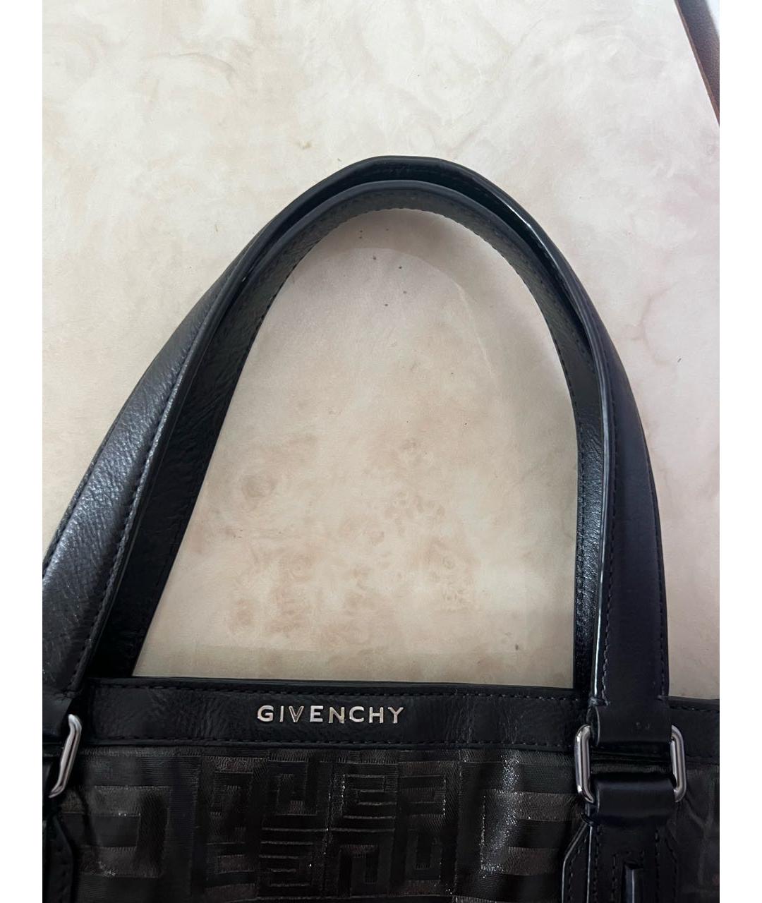 GIVENCHY Черная сумка тоут из лакированной кожи, фото 5