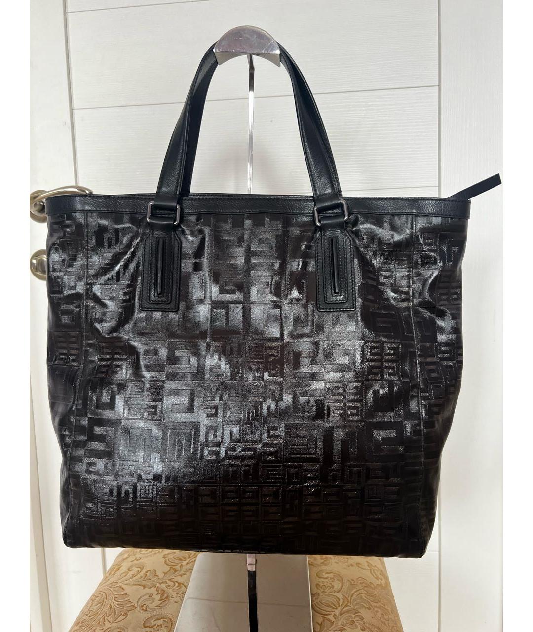 GIVENCHY Черная сумка тоут из лакированной кожи, фото 3