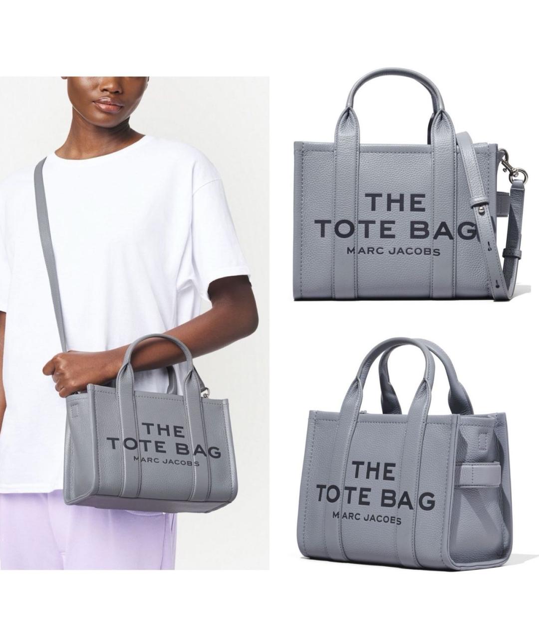 MARC JACOBS Серая кожаная сумка тоут, фото 3
