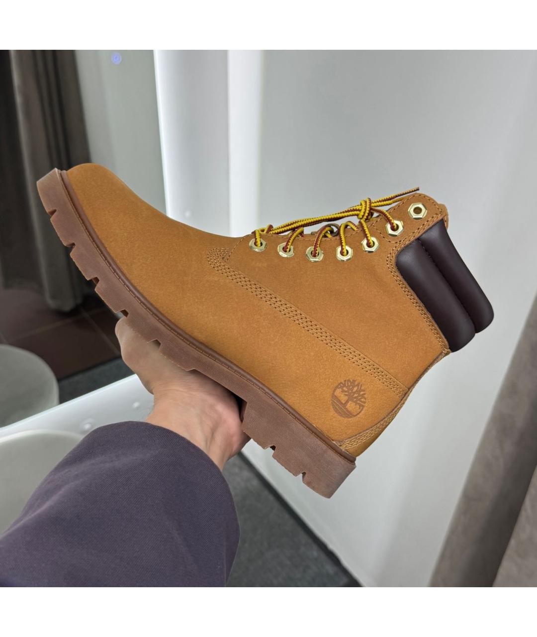 TIMBERLAND Горчичные нубуковые высокие ботинки, фото 3