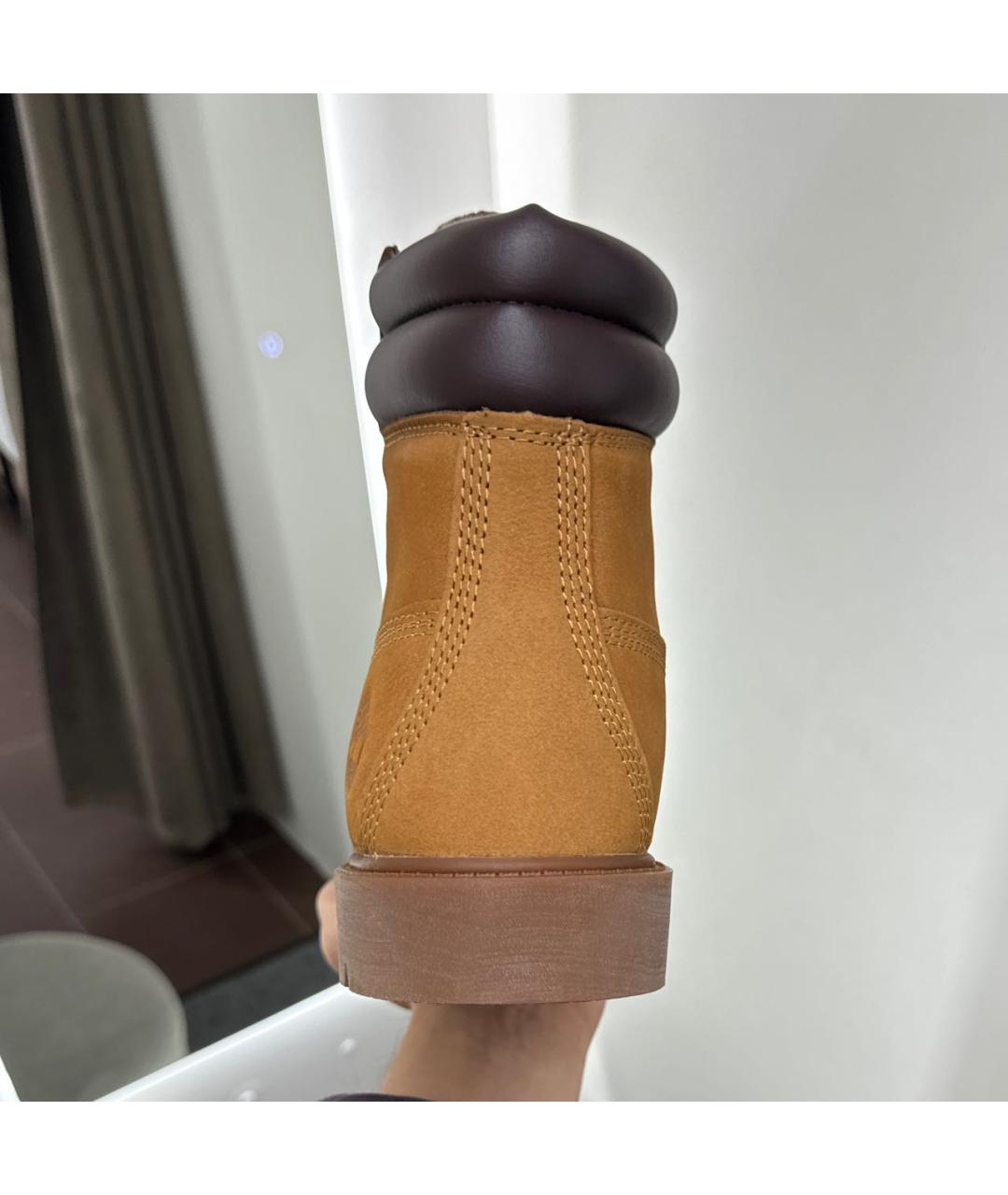 TIMBERLAND Горчичные нубуковые высокие ботинки, фото 6