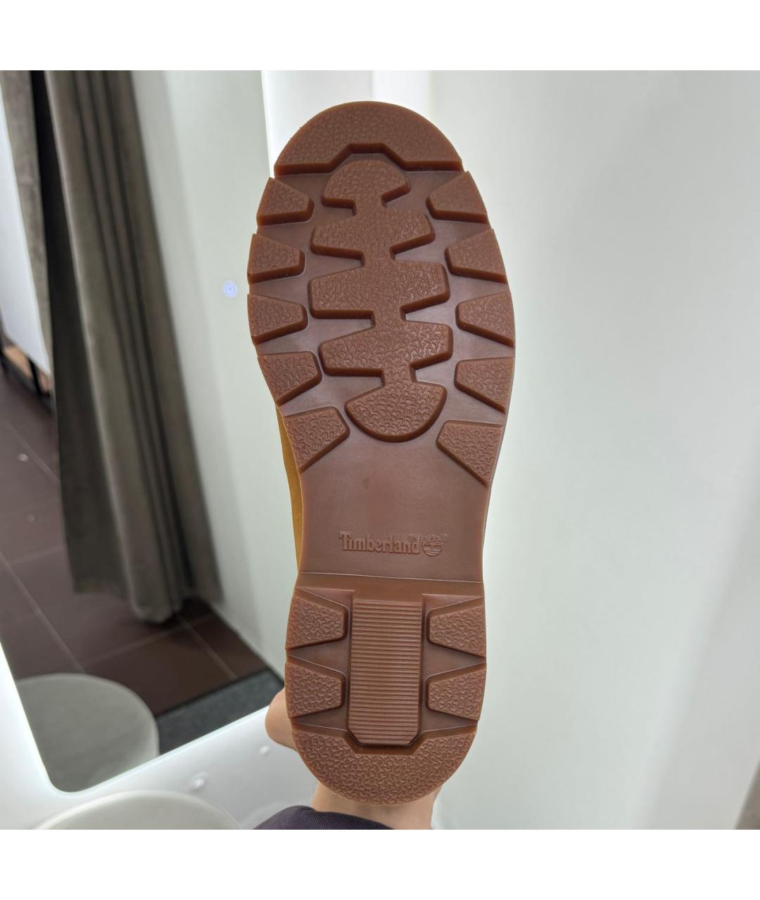 TIMBERLAND Горчичные нубуковые высокие ботинки, фото 7