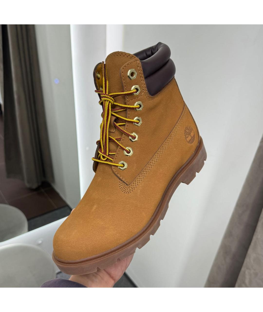 TIMBERLAND Горчичные нубуковые высокие ботинки, фото 2