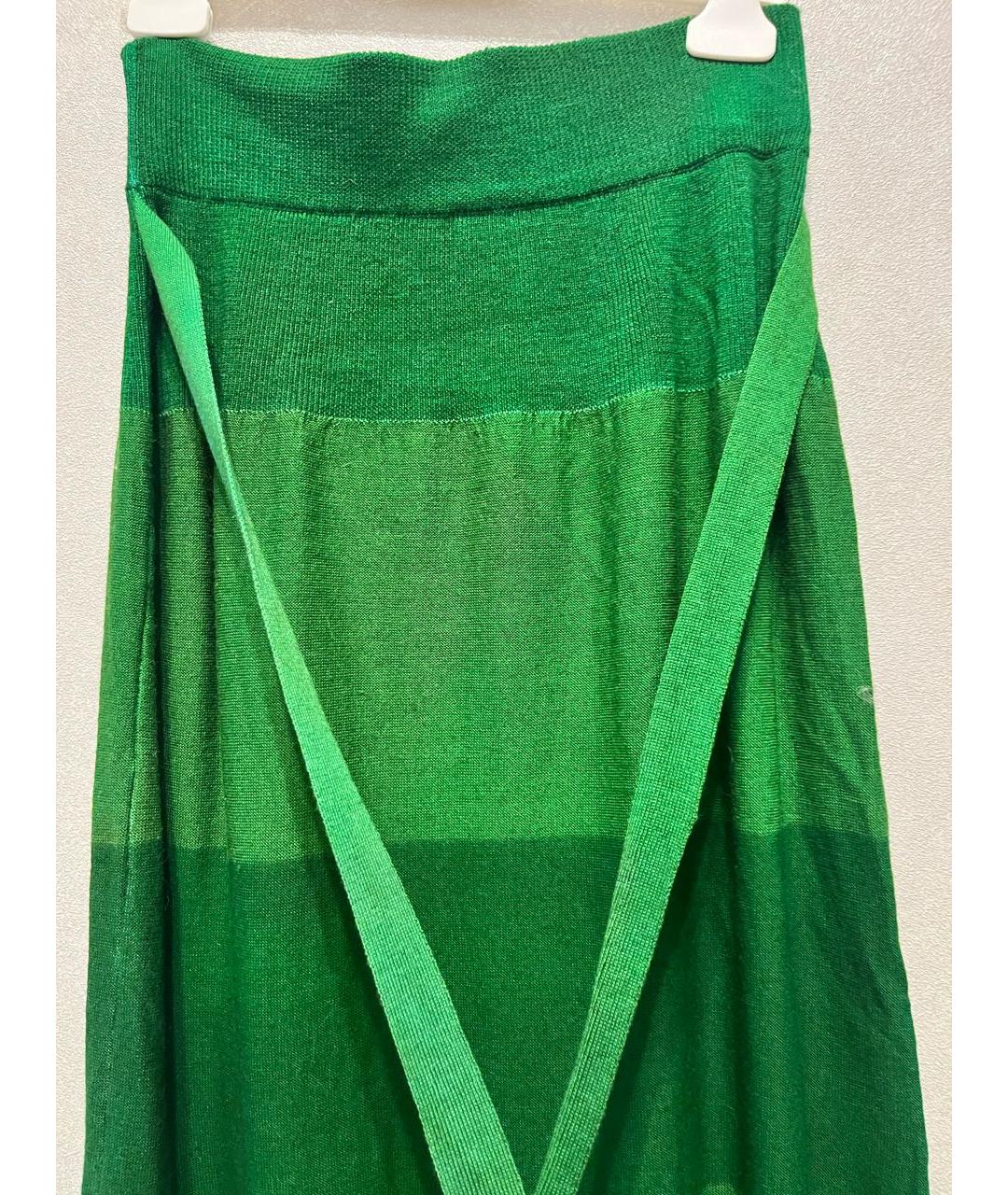 SONIA RYKIEL Зеленая шерстяная юбка макси, фото 5
