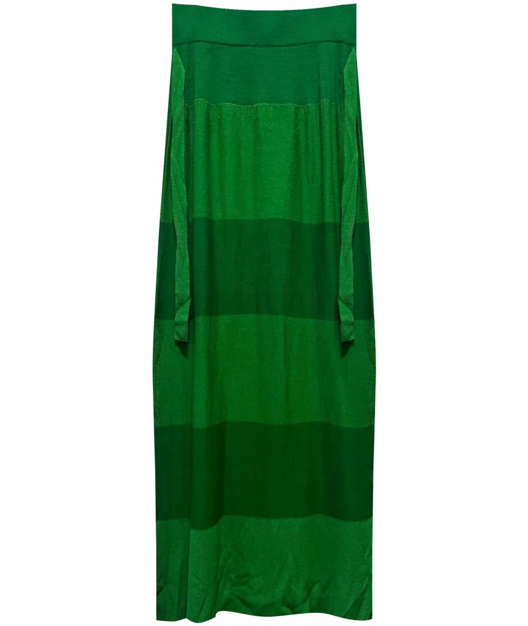 SONIA RYKIEL Зеленая шерстяная юбка макси, фото 1