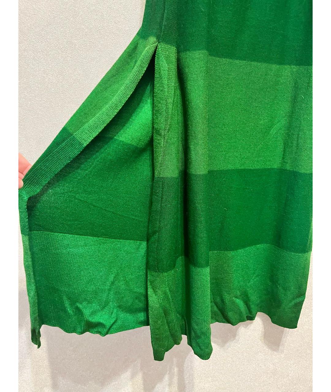 SONIA RYKIEL Зеленая шерстяная юбка макси, фото 4