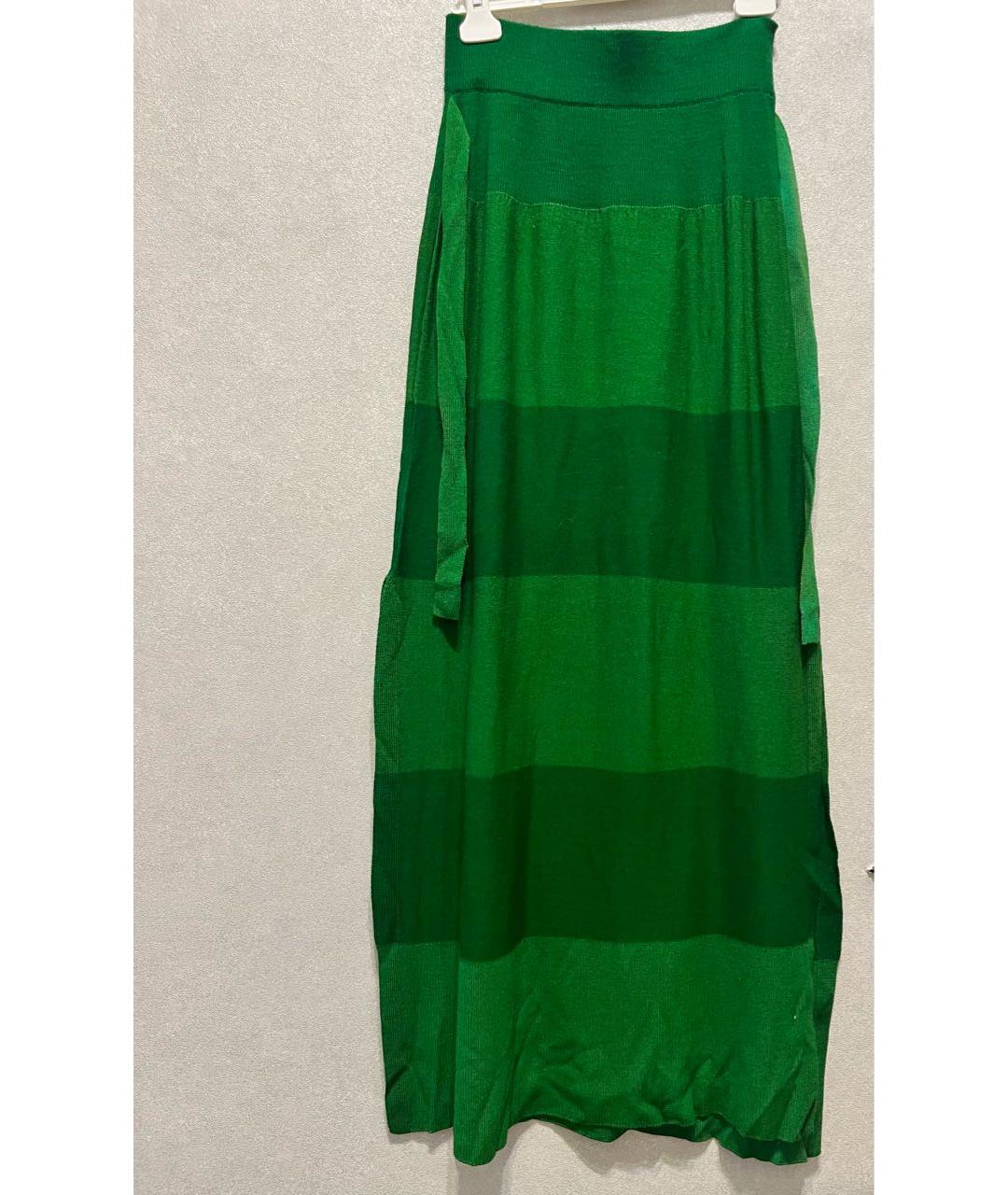 SONIA RYKIEL Зеленая шерстяная юбка макси, фото 7