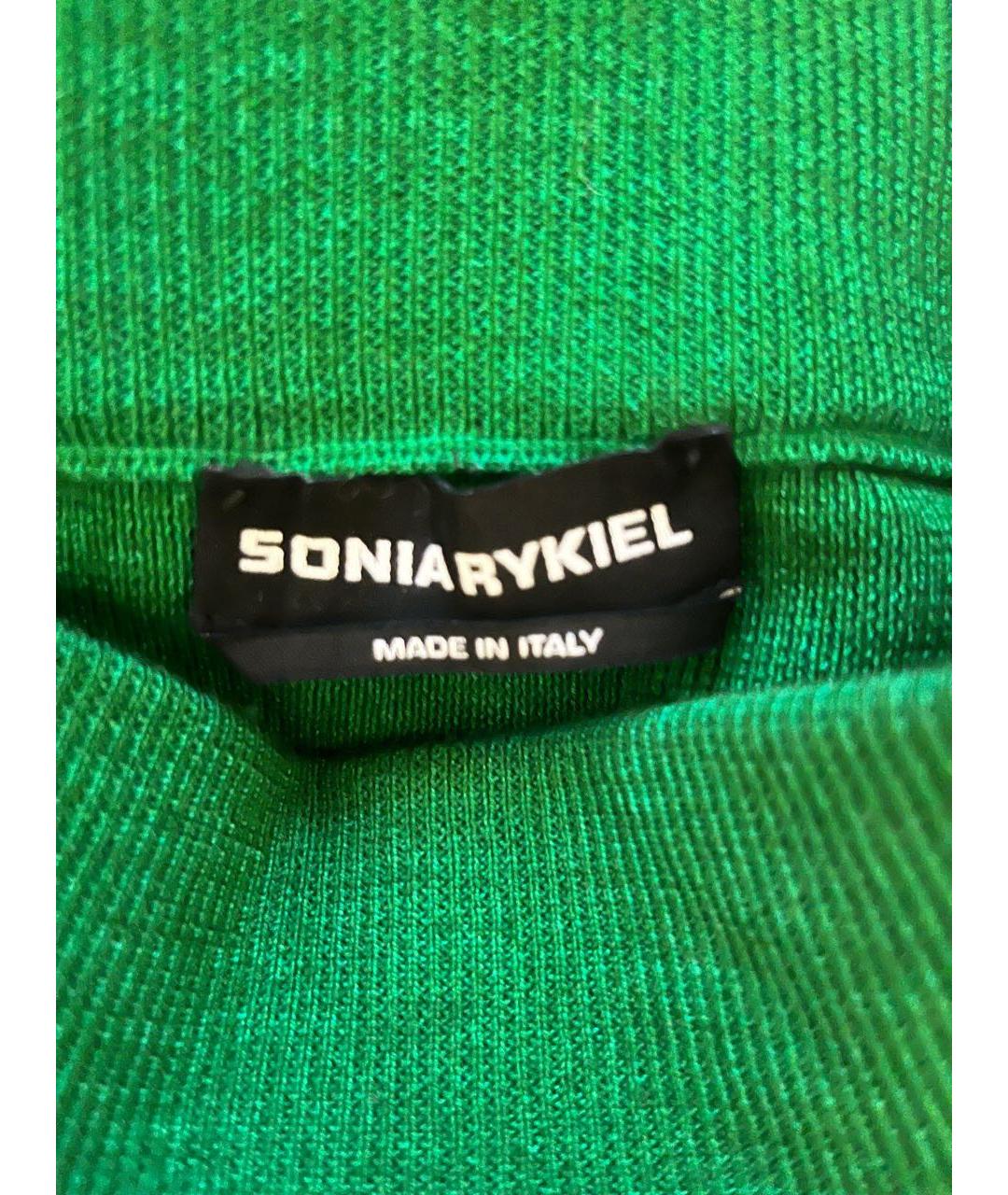 SONIA RYKIEL Зеленая шерстяная юбка макси, фото 3