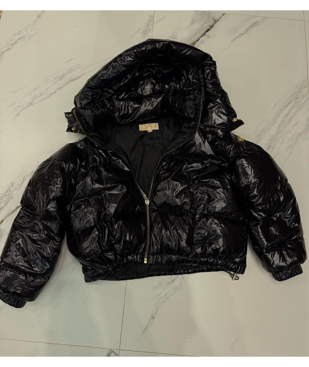 MICHAEL KORS Черный полиэстеровый пуховик, фото 8